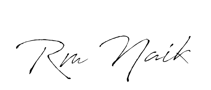 Use a signature maker to create a handwritten signature online. With this signature software, you can design (Antro_Vectra) your own signature for name Rm Naik. Rm Naik signature style 6 images and pictures png