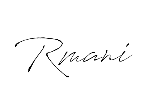 Create a beautiful signature design for name Rmani. With this signature (Antro_Vectra) fonts, you can make a handwritten signature for free. Rmani signature style 6 images and pictures png