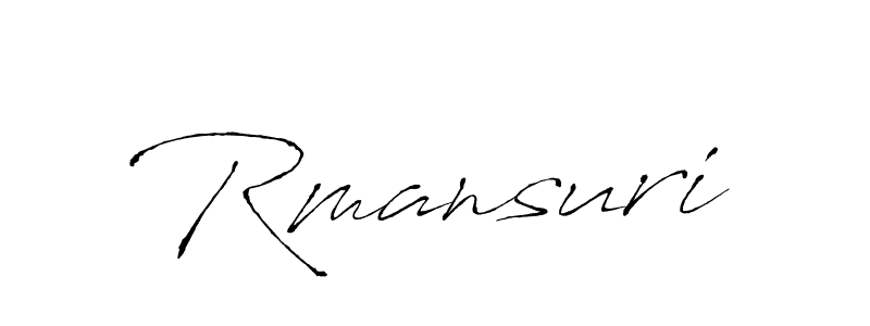 How to make Rmansuri signature? Antro_Vectra is a professional autograph style. Create handwritten signature for Rmansuri name. Rmansuri signature style 6 images and pictures png