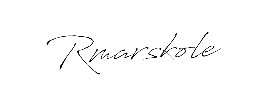 Make a beautiful signature design for name Rmarskole. With this signature (Antro_Vectra) style, you can create a handwritten signature for free. Rmarskole signature style 6 images and pictures png