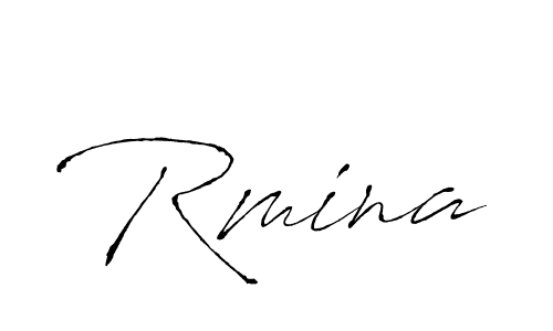 Antro_Vectra is a professional signature style that is perfect for those who want to add a touch of class to their signature. It is also a great choice for those who want to make their signature more unique. Get Rmina name to fancy signature for free. Rmina signature style 6 images and pictures png