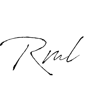 Make a beautiful signature design for name Rml. With this signature (Antro_Vectra) style, you can create a handwritten signature for free. Rml signature style 6 images and pictures png