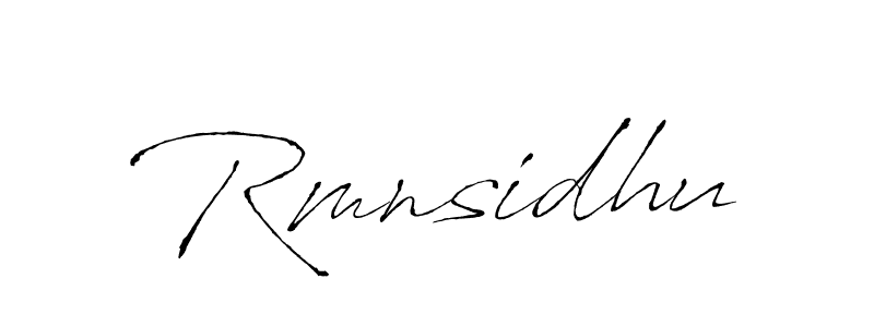 Make a beautiful signature design for name Rmnsidhu. With this signature (Antro_Vectra) style, you can create a handwritten signature for free. Rmnsidhu signature style 6 images and pictures png