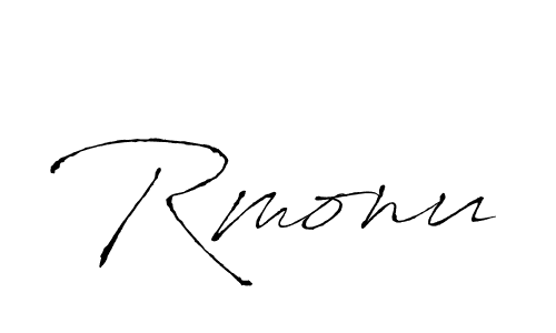 Use a signature maker to create a handwritten signature online. With this signature software, you can design (Antro_Vectra) your own signature for name Rmonu. Rmonu signature style 6 images and pictures png