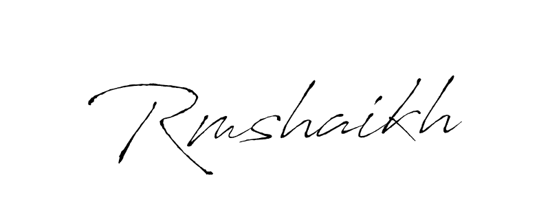 Create a beautiful signature design for name Rmshaikh. With this signature (Antro_Vectra) fonts, you can make a handwritten signature for free. Rmshaikh signature style 6 images and pictures png