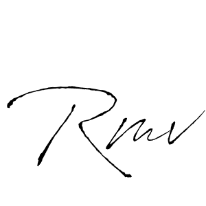 How to make Rmv signature? Antro_Vectra is a professional autograph style. Create handwritten signature for Rmv name. Rmv signature style 6 images and pictures png