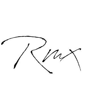 Make a beautiful signature design for name Rmx. With this signature (Antro_Vectra) style, you can create a handwritten signature for free. Rmx signature style 6 images and pictures png