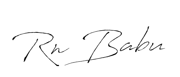 Design your own signature with our free online signature maker. With this signature software, you can create a handwritten (Antro_Vectra) signature for name Rn Babu. Rn Babu signature style 6 images and pictures png