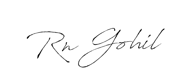 if you are searching for the best signature style for your name Rn Gohil. so please give up your signature search. here we have designed multiple signature styles  using Antro_Vectra. Rn Gohil signature style 6 images and pictures png