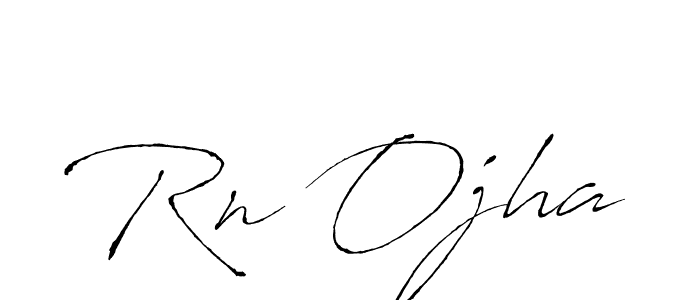 Design your own signature with our free online signature maker. With this signature software, you can create a handwritten (Antro_Vectra) signature for name Rn Ojha. Rn Ojha signature style 6 images and pictures png