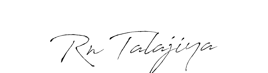 Antro_Vectra is a professional signature style that is perfect for those who want to add a touch of class to their signature. It is also a great choice for those who want to make their signature more unique. Get Rn Talajiya name to fancy signature for free. Rn Talajiya signature style 6 images and pictures png