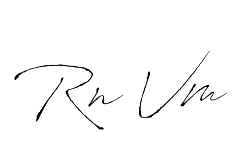 The best way (Antro_Vectra) to make a short signature is to pick only two or three words in your name. The name Rn Vm include a total of six letters. For converting this name. Rn Vm signature style 6 images and pictures png