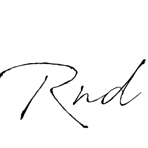 Rnd stylish signature style. Best Handwritten Sign (Antro_Vectra) for my name. Handwritten Signature Collection Ideas for my name Rnd. Rnd signature style 6 images and pictures png