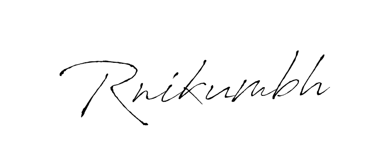 Create a beautiful signature design for name Rnikumbh. With this signature (Antro_Vectra) fonts, you can make a handwritten signature for free. Rnikumbh signature style 6 images and pictures png