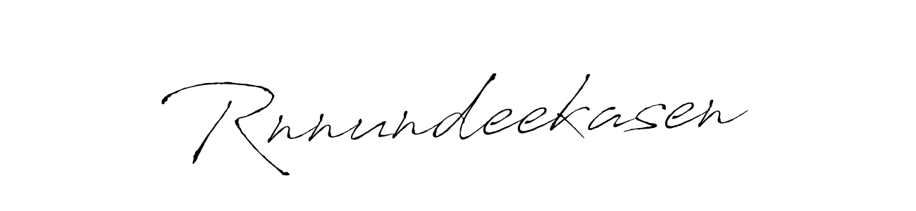 Antro_Vectra is a professional signature style that is perfect for those who want to add a touch of class to their signature. It is also a great choice for those who want to make their signature more unique. Get Rnnundeekasen name to fancy signature for free. Rnnundeekasen signature style 6 images and pictures png