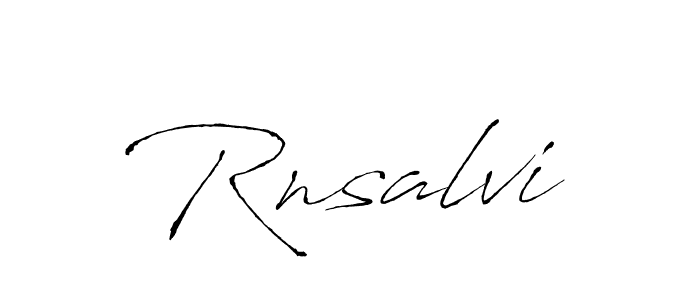 if you are searching for the best signature style for your name Rnsalvi. so please give up your signature search. here we have designed multiple signature styles  using Antro_Vectra. Rnsalvi signature style 6 images and pictures png