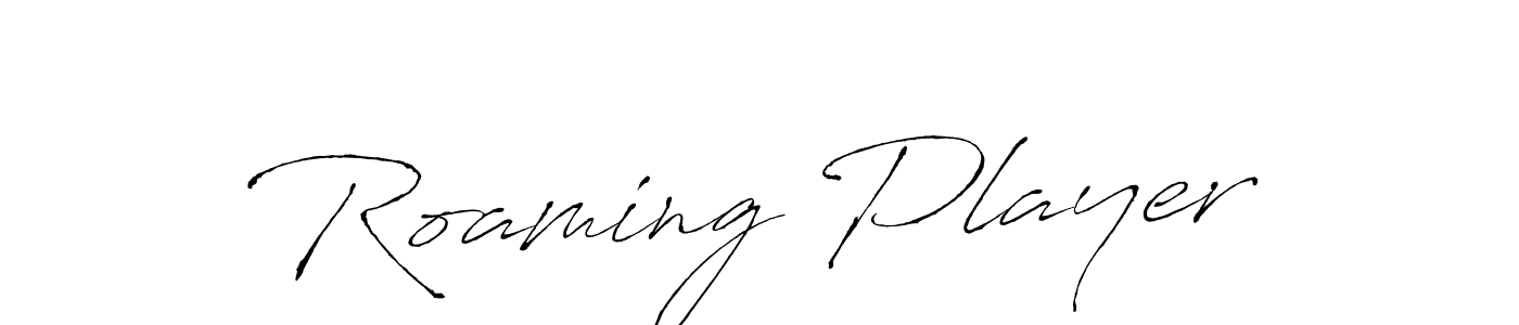 How to make Roaming Player signature? Antro_Vectra is a professional autograph style. Create handwritten signature for Roaming Player name. Roaming Player signature style 6 images and pictures png