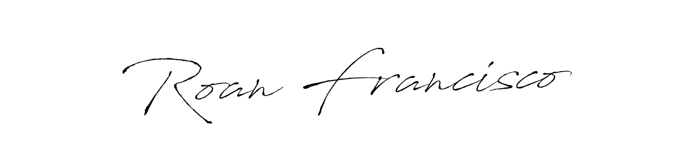 if you are searching for the best signature style for your name Roan Francisco. so please give up your signature search. here we have designed multiple signature styles  using Antro_Vectra. Roan Francisco signature style 6 images and pictures png