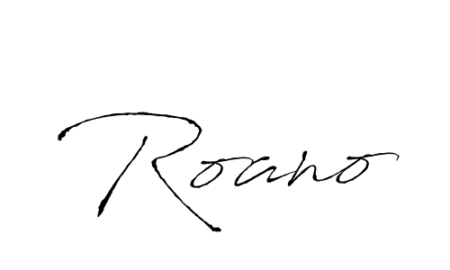 Create a beautiful signature design for name Roano. With this signature (Antro_Vectra) fonts, you can make a handwritten signature for free. Roano signature style 6 images and pictures png