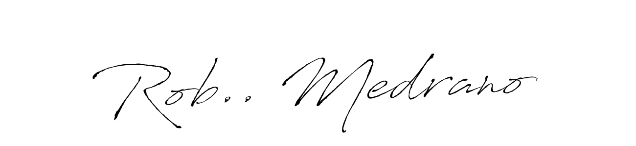 Antro_Vectra is a professional signature style that is perfect for those who want to add a touch of class to their signature. It is also a great choice for those who want to make their signature more unique. Get Rob.. Medrano name to fancy signature for free. Rob.. Medrano signature style 6 images and pictures png