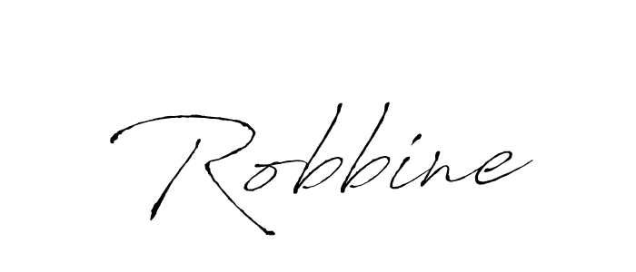 Design your own signature with our free online signature maker. With this signature software, you can create a handwritten (Antro_Vectra) signature for name Robbine. Robbine signature style 6 images and pictures png
