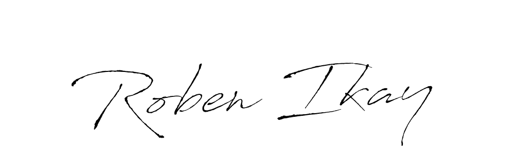 if you are searching for the best signature style for your name Roben Ikay. so please give up your signature search. here we have designed multiple signature styles  using Antro_Vectra. Roben Ikay signature style 6 images and pictures png