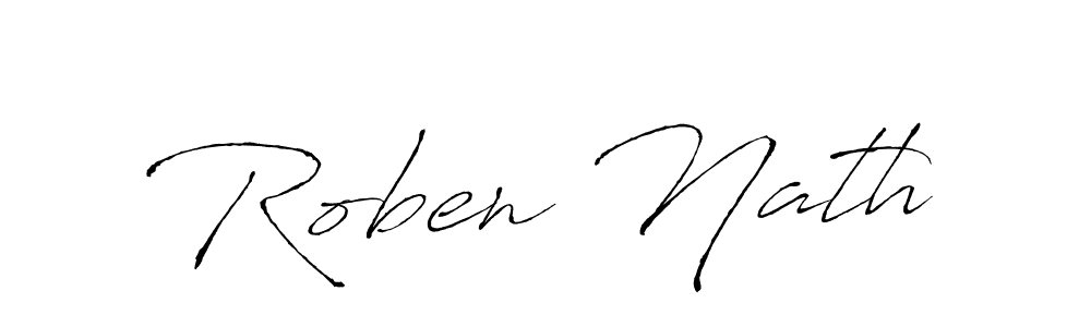 How to make Roben Nath name signature. Use Antro_Vectra style for creating short signs online. This is the latest handwritten sign. Roben Nath signature style 6 images and pictures png