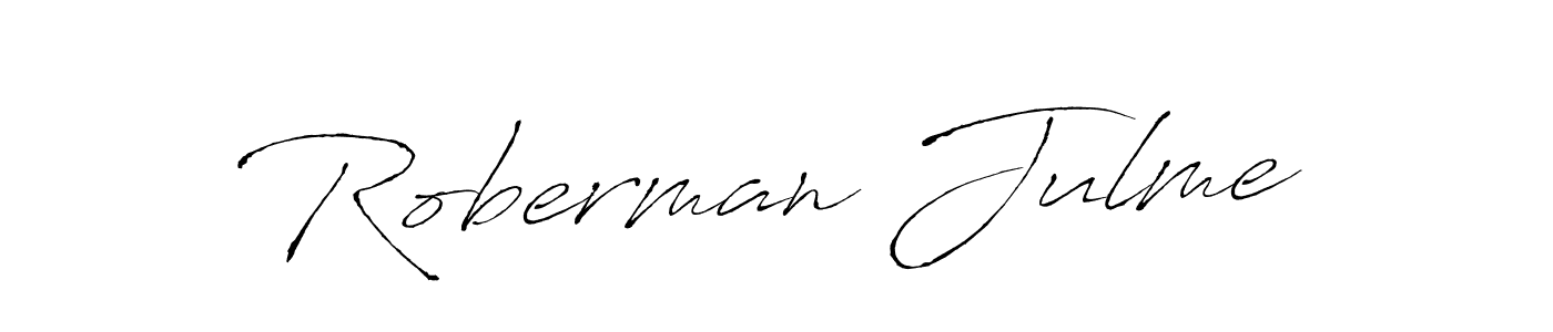 How to make Roberman Julme name signature. Use Antro_Vectra style for creating short signs online. This is the latest handwritten sign. Roberman Julme signature style 6 images and pictures png