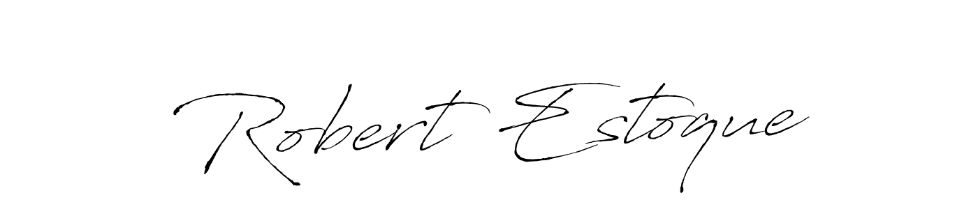 Design your own signature with our free online signature maker. With this signature software, you can create a handwritten (Antro_Vectra) signature for name Robert Estoque. Robert Estoque signature style 6 images and pictures png