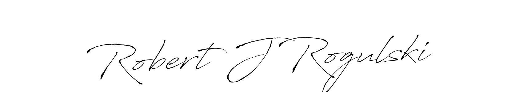 How to make Robert J Rogulski signature? Antro_Vectra is a professional autograph style. Create handwritten signature for Robert J Rogulski name. Robert J Rogulski signature style 6 images and pictures png