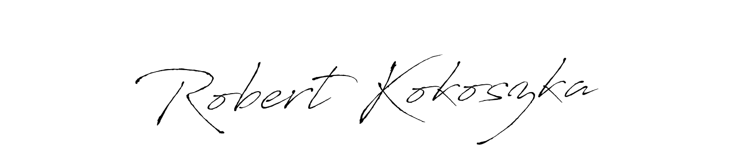It looks lik you need a new signature style for name Robert Kokoszka. Design unique handwritten (Antro_Vectra) signature with our free signature maker in just a few clicks. Robert Kokoszka signature style 6 images and pictures png
