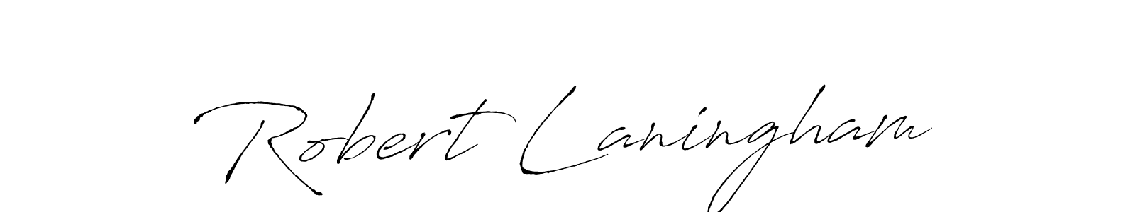 How to make Robert Laningham name signature. Use Antro_Vectra style for creating short signs online. This is the latest handwritten sign. Robert Laningham signature style 6 images and pictures png