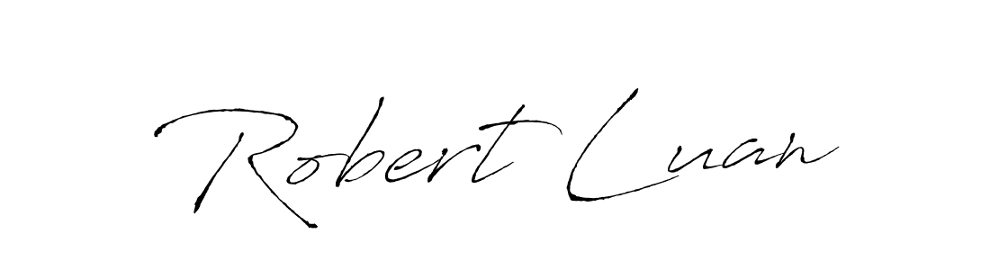 How to make Robert Luan name signature. Use Antro_Vectra style for creating short signs online. This is the latest handwritten sign. Robert Luan signature style 6 images and pictures png