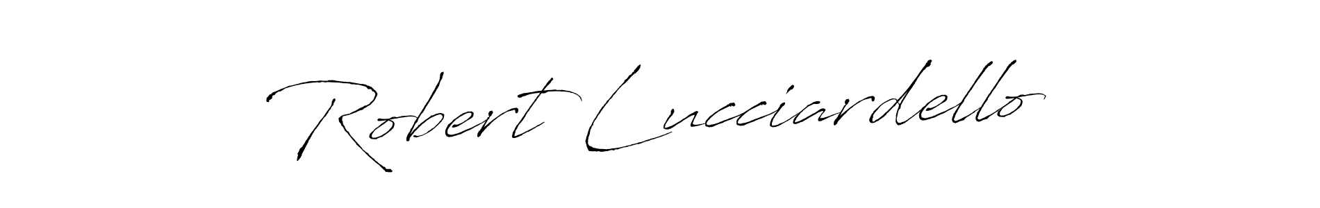 Robert Lucciardello stylish signature style. Best Handwritten Sign (Antro_Vectra) for my name. Handwritten Signature Collection Ideas for my name Robert Lucciardello. Robert Lucciardello signature style 6 images and pictures png