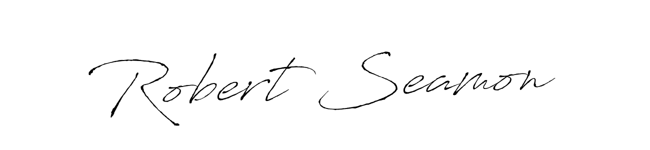 Make a beautiful signature design for name Robert Seamon. With this signature (Antro_Vectra) style, you can create a handwritten signature for free. Robert Seamon signature style 6 images and pictures png