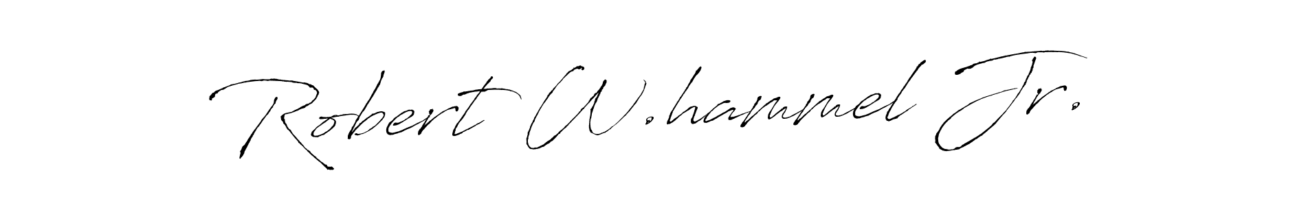 Create a beautiful signature design for name Robert W.hammel Jr.. With this signature (Antro_Vectra) fonts, you can make a handwritten signature for free. Robert W.hammel Jr. signature style 6 images and pictures png