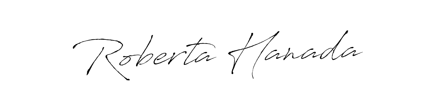 Create a beautiful signature design for name Roberta Hanada. With this signature (Antro_Vectra) fonts, you can make a handwritten signature for free. Roberta Hanada signature style 6 images and pictures png