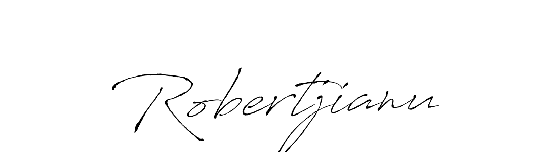 Make a beautiful signature design for name Robertjianu. With this signature (Antro_Vectra) style, you can create a handwritten signature for free. Robertjianu signature style 6 images and pictures png