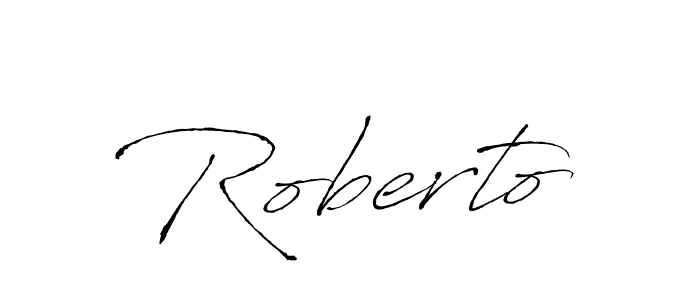 Use a signature maker to create a handwritten signature online. With this signature software, you can design (Antro_Vectra) your own signature for name Roberto. Roberto signature style 6 images and pictures png
