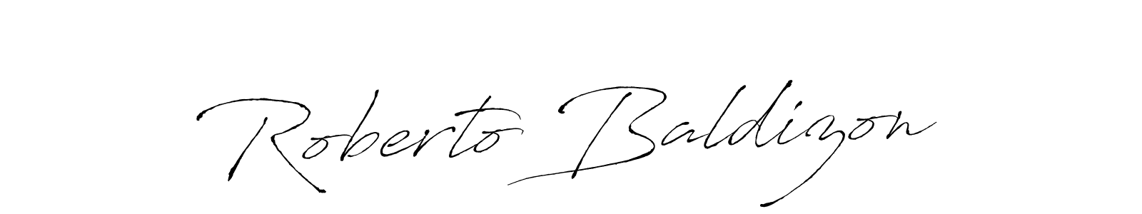 How to make Roberto Baldizon name signature. Use Antro_Vectra style for creating short signs online. This is the latest handwritten sign. Roberto Baldizon signature style 6 images and pictures png