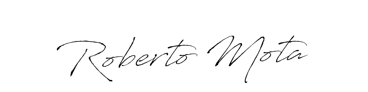 Design your own signature with our free online signature maker. With this signature software, you can create a handwritten (Antro_Vectra) signature for name Roberto Mota. Roberto Mota signature style 6 images and pictures png