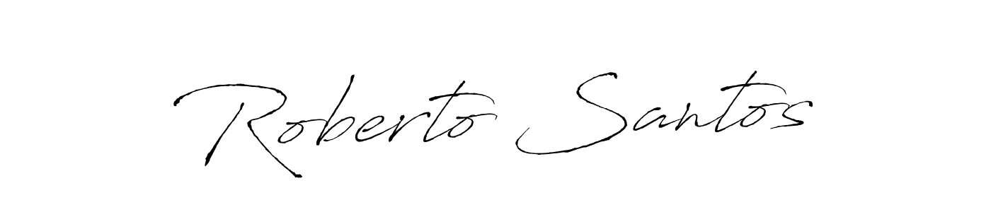 Make a beautiful signature design for name Roberto Santos. With this signature (Antro_Vectra) style, you can create a handwritten signature for free. Roberto Santos signature style 6 images and pictures png