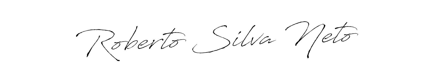 Make a beautiful signature design for name Roberto Silva Neto. With this signature (Antro_Vectra) style, you can create a handwritten signature for free. Roberto Silva Neto signature style 6 images and pictures png