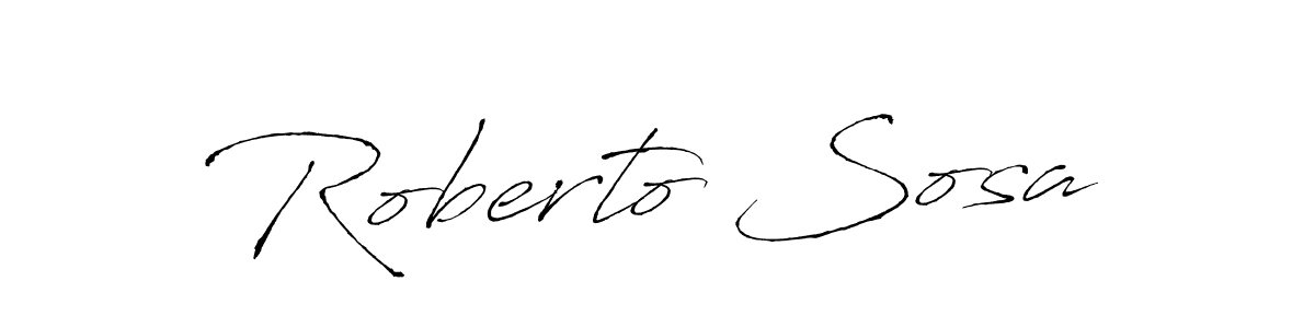 How to make Roberto Sosa name signature. Use Antro_Vectra style for creating short signs online. This is the latest handwritten sign. Roberto Sosa signature style 6 images and pictures png