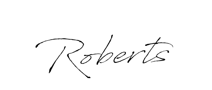 Make a beautiful signature design for name Roberts. With this signature (Antro_Vectra) style, you can create a handwritten signature for free. Roberts signature style 6 images and pictures png