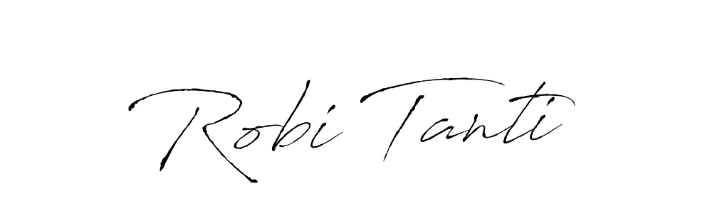 Make a beautiful signature design for name Robi Tanti. With this signature (Antro_Vectra) style, you can create a handwritten signature for free. Robi Tanti signature style 6 images and pictures png