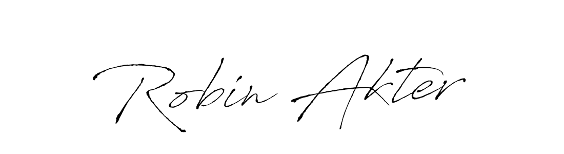 Design your own signature with our free online signature maker. With this signature software, you can create a handwritten (Antro_Vectra) signature for name Robin Akter. Robin Akter signature style 6 images and pictures png
