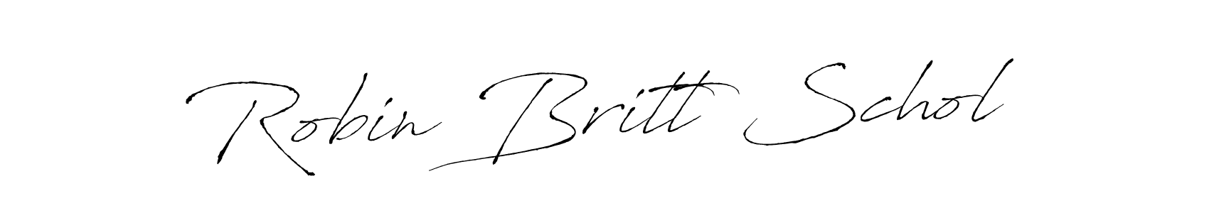 How to make Robin Britt Schol name signature. Use Antro_Vectra style for creating short signs online. This is the latest handwritten sign. Robin Britt Schol signature style 6 images and pictures png