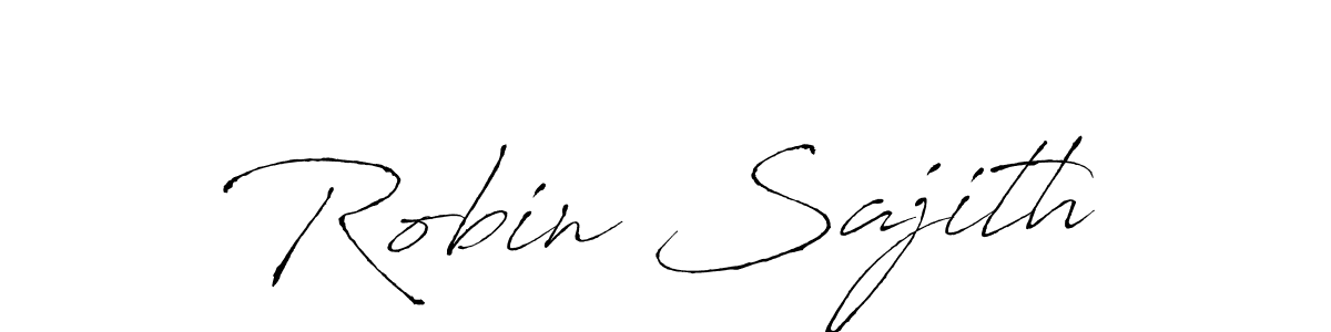 The best way (Antro_Vectra) to make a short signature is to pick only two or three words in your name. The name Robin Sajith include a total of six letters. For converting this name. Robin Sajith signature style 6 images and pictures png