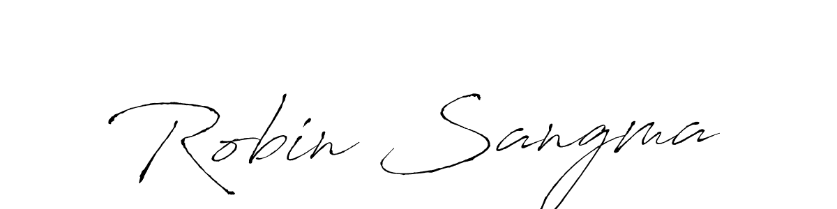 You should practise on your own different ways (Antro_Vectra) to write your name (Robin Sangma) in signature. don't let someone else do it for you. Robin Sangma signature style 6 images and pictures png